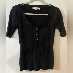 Loft ladies short sleeve ribbed top